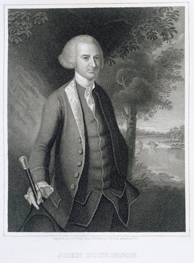 John Dickinson, engraved by John B. Forrest by Charles Willson Peale